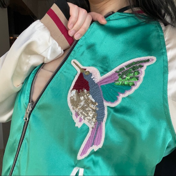 Reversible silky bomber jacket - Picture 2 of 10